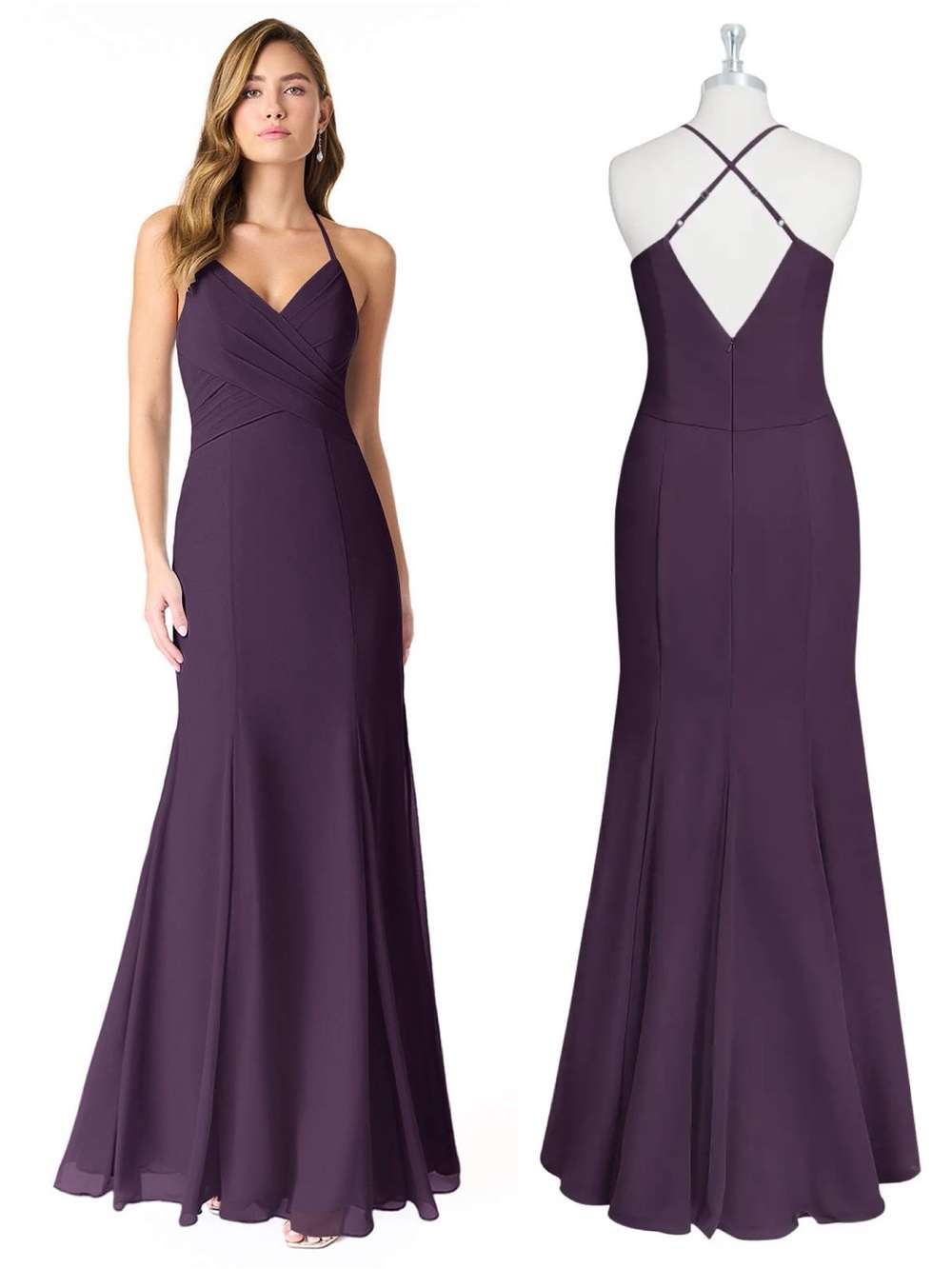 NWT Azazie Carolina Plum size A14